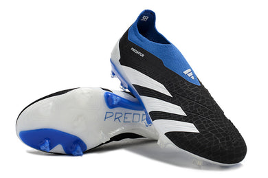 Adidas Predator 24 FG Black, blue, and white