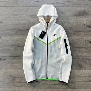 Felpa Nike NSW Tech Fleece Sport White Grey Green